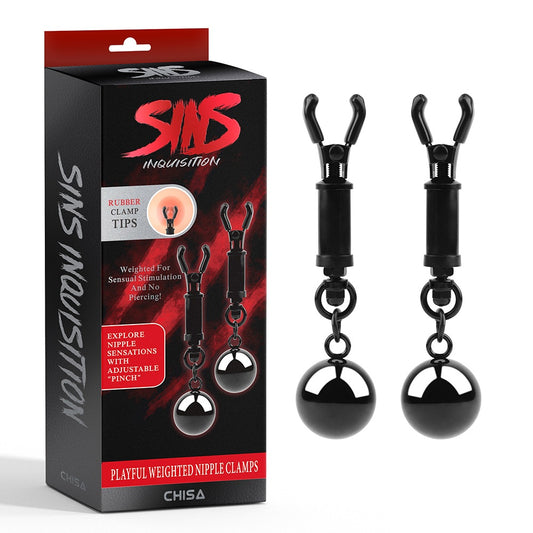 SINS INQUISITION PLAYFUL WEIGHTED NIPPLE CLAMPS