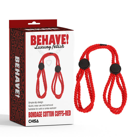 BEHAVE BONDAGE COTTON CUFFS