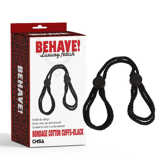 BEHAVE BONDAGE COTTON CUFFS