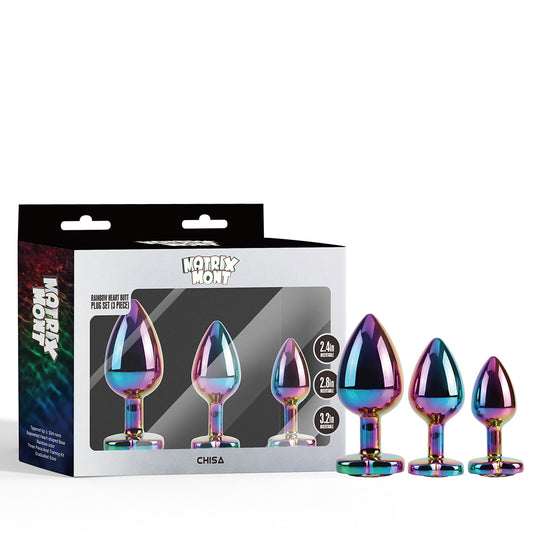 MATRIX MONT RAINBOW HEART BUTT PLUG SET